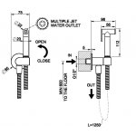 Gessi Habito Zawór bidetkowy chrom 45126.031