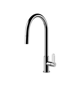 Gessi Helium Bateria kuchenna z obrotową i wyciąganą wylewką Chrom 60077.031