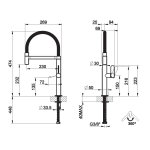 Gessi Helium Bateria kuchenna jednouchwytowa Chrom 50009.031