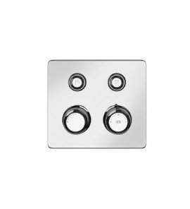 Gessi Hi-Fi Eclectic Bateria prysznicowa termostatyczna ścienna z dwoma przyciskami element zewnętrzny chrom 65232.031