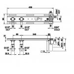 Gessi Hi-Fi Eclectic Bateria prysznicowa ścienna element podtynkowy chrom 63021.031