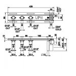 Gessi Hi-Fi Eclectic Bateria prysznicowa ścienna element podtynkowy chrom 63023.031