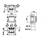 Gessi Hi-Fi Eclectic Bateria prysznicowa ścienna element podtynkowy chrom 63055.031