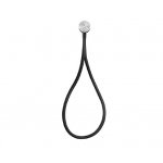 Gessi Hi-Fi Eclectic Zestaw prysznicowy ścienny z przyłączem wody, słuchawką i czarnym wężem 150 cm chrom 63199.031