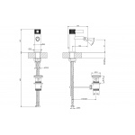 Gessi Inciso Bateria bidetowa jednouchwytowa Chrom 58007.031 / 58007031