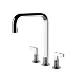 Gessi Inciso Bateria kuchenna 2-uchwytowa 3-otworowa Black Metal Brushed 58701.707