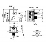 Gessi INCISO Bateria natryskowa termostatyczna podtynkowa element zewnętrzny Chrom 58136.031/ 58136031