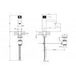 Gessi Inciso Bateria umywalkowa jednouchwytowa z korkiem Chrom 58001.031 / 58001031