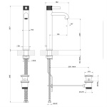 Gessi Inciso Bateria umywalkowa jednouchwytowa z korkiem Chrom 58003.031 / 58003031