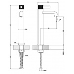 Gessi Inciso Bateria umywalkowa jednouchwytowa bez korka Chrom 58004.031 / 58004031