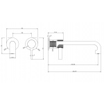 Gessi Inciso Bateria umywalkowa podtynkowa element zewnętrzny Chrom 58089.031 / 58089031