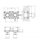 Gessi INCISO Bateria umywalkowa ścienna element podtynkowy 54198.239 / 54198239