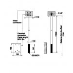 Gessi Inciso Bateria umywalkowa elektroniczna sufitowa element zewnętrzny chrom 58024.031