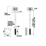 Gessi Inciso Bateria umywalkowa elektroniczna sufitowa element zewnętrzny chrom 58026.031