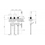 Gessi Inciso Bateria wannowa czterootworowa Chrom 58043.031 / 58043031