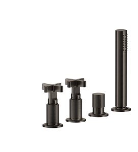 Gessi Inciso + Bateria wannowa czterootworowa Chrom 58143.031 / 58143031