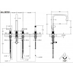 Gessi Inciso Bateria kuchenna 2-uchwytowa 4-otworowa Chrom 58703.031