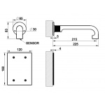 Gessi INCISO Część zewnętrzna mieszacza ściennego Chrom 58105.031 / 58105031