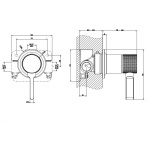 Gessi Inciso Mieszacz element zewnętrzny Chrom 58109.031 / 58109031