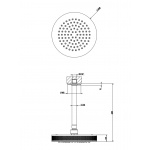 Gessi Inciso Shower Deszczownica z ramieniem sufitowym Ø 218 mm Chrom 58186.031 / 58186031