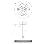 Gessi Inciso Shower Deszczownica z ramieniem sufitowym Ø 218 mm  Chrom 58188.031 / 58188031