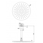 Gessi Inciso Shower Deszczownica z ramieniem sufitowym Ø 300 mm Chrom 58252.031 / 58252031