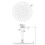 Gessi Inciso Shower Deszczownica z ramieniem sufitowym Ø 300 mm Chrom 58250.031 / 58250031