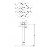 Gessi Inciso Shower Deszczownica z ramieniem sufitowym Ø 200 mm  Chrom 58152.031 / 58152031