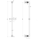 Gessi Inciso Shower Drążek prysznicowy Chrom 58144.031 / 58144031