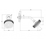 Gessi Inciso Shower Głowica prysznicowa ścienna Ø 118 mm  Chrom 58189.031 / 58189031