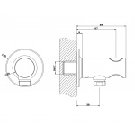 Gessi Inciso shower Uchwyt na słuchawkę Chrom 58161.031 / 58161031