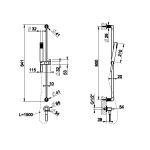 Gessi Inciso Shower Zestaw prysznicowy Chrom 58142.031 / 58142031