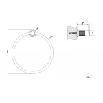 Gessi Inciso Uchwyt na ręcznik okrągły Chrom 58509.031 / 58509031