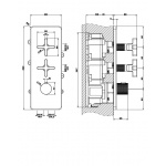 Gessi Inciso Wellness Bateria natryskowa termostatyczna podtynkowa Chrom 58224.031 / 58224031