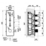 Gessi Inciso Wellness Bateria natryskowa termostatyczna podtynkowa Chrom 58206.031 / 58206031