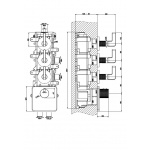 Gessi Inciso Wellness Bateria natryskowa termostatyczna podtynkowa Chrom 58216.031 / 58216031