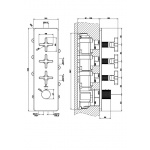 Gessi Inciso Wellness Bateria natryskowa termostatyczna podtynkowa Chrom 58226.031 / 58226031