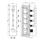 Gessi Inciso Wellness Bateria natryskowa termostatyczna podtynkowa Chrom 58208.031 / 58208031