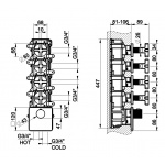 Gessi Inciso Wellness Bateria natryskowa termostatyczna podtynkowa Chrom 58348.031 / 58348031