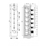 Gessi Inciso Wellness Bateria natryskowa termostatyczna podtynkowa Chrom 58210.031 / 58210031