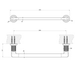 Gessi Inciso Wieszak na ręcznik 300 mm Chrom 58497.031 / 58497031