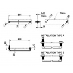 Gessi Inciso Wieszak na ręcznik 600 mm Chrom 58617.031 / 58617031