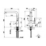 Gessi Inedito Bateria kuchenna z obrotową wylewką Chrom 60431.031