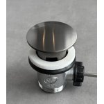 Gessi Ingranaggio Bateria umywalkowa wysoka z długą wylewką i korkiem Black Metal Brushed PVD 63505.707