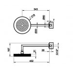 Gessi Ingranaggio Deszczownica z ramieniem ściennym chrom 63548.031