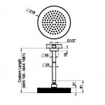 Gessi Ingranaggio Deszczownica z ramieniem sufitowym chrom 63550.031