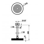 Gessi Ingranaggio Deszczownica z ramieniem sufitowym chrom 63552.031