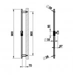 Gessi Ingranaggio Drążek prysznicowy chrom 63585.031