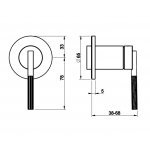 Gessi Ingranaggio Element sterujący baterii umywalkowej ścienny 1-kierunkowy część zewnętrzna chrom 63609.031