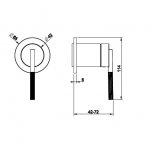 Gessi Ingranaggio Mieszacz ścienny z jednym wyjściem część zewnętrzna chrom 63561.031